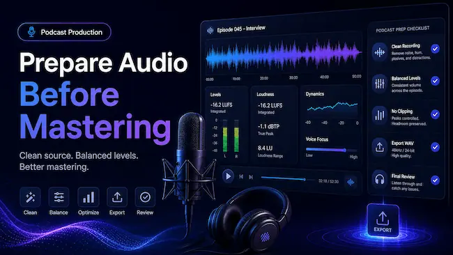How to Prepare Podcast Audio Before Mastering